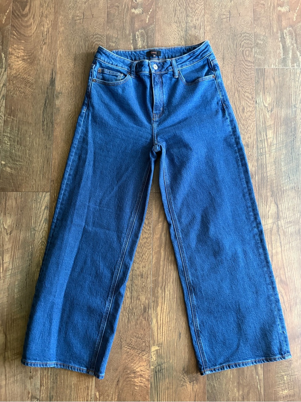 Quince Wide-Leg Jeans in Deep Blue Wash
